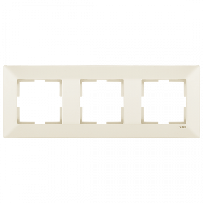 Рамка 3-я горизонтальная кремовая Meridian Vi-KO