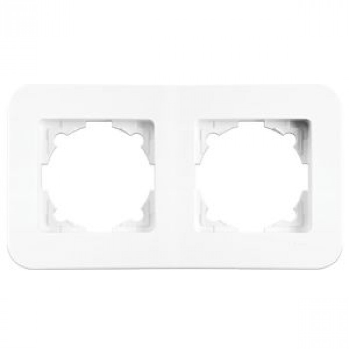 Рамка 2-я горизонтальная Rollina Белая