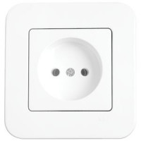 Розетка одинарная Rollina Белая