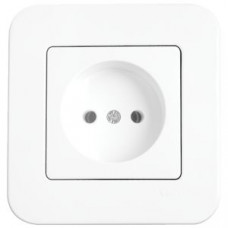 Розетка одинарная Rollina Белая