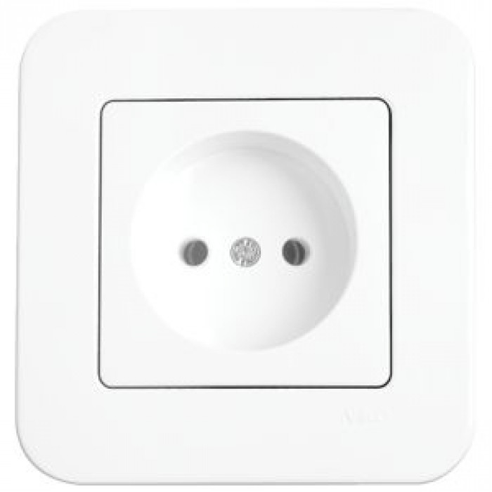 Розетка одинарная Rollina Белая