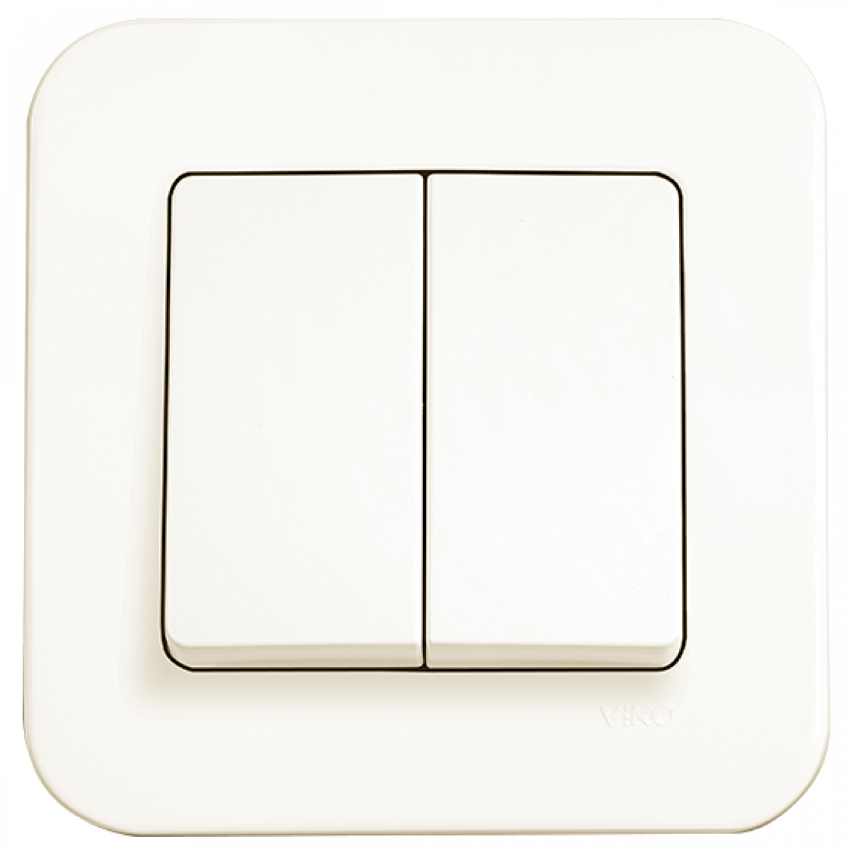 Вимикач подвійний Rollina Крем