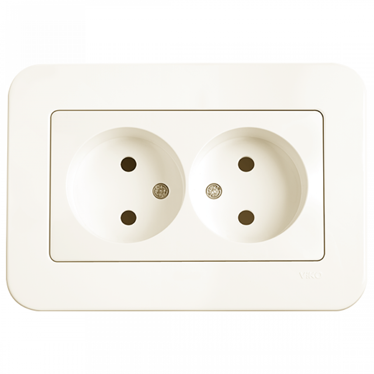 Розетка подвійна Rollina Крем