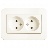 Розетка подвійна Rollina Крем