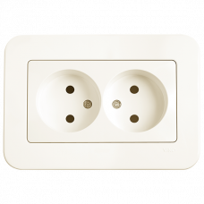 Розетка подвійна Rollina Крем