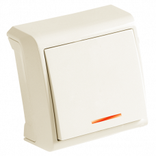 Выключатель с подсветкой кремовый Vera Vi-KO