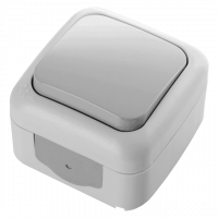 Выключатель влагозащищенный белый Palmiye Vi-KO