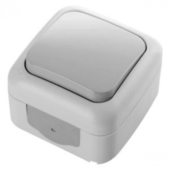 Выключатель влагозащищенный серый Palmiye Vi-KO