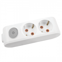 Колодка 2-а із заземленням та вимикачем