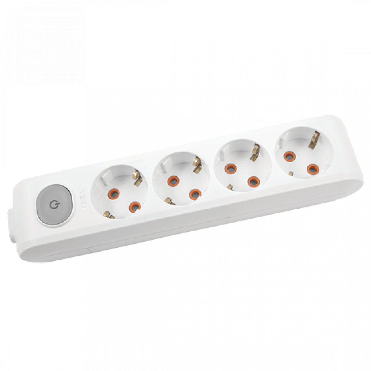 Колодка 4-а із заземленням та вимикачем