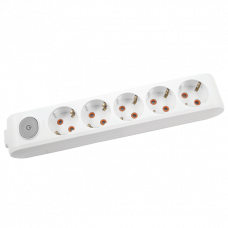 Колодка 5-а із заземленням та вимикачем