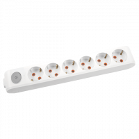 Колодка 6-а із заземленням та вимикачем