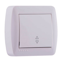 Вимикач прохідний білий Demet Lezard