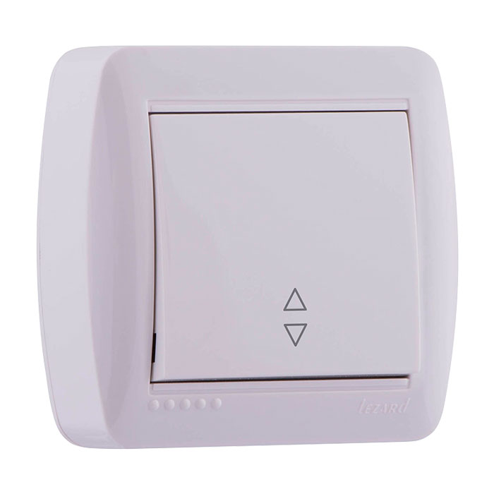 Выключатель проходной белый Demet Lezard