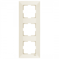 Рамка 3-я вертикальнаая кремовая Meridian Vi-KO