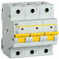 Авт. вимк. ВА47-150 3Р 125А 15кА х-ка C (MVA50-3-125-C) ІЕК