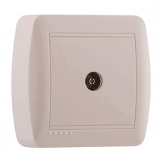 Розетка ТВ оконечная крем Demet Lezard