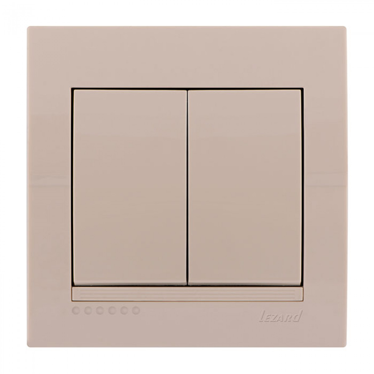 Вимикач подвійний крем Deriy Lezard