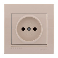 Розетка без заземления крем Deriy Lezard