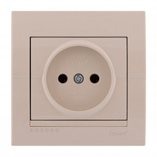 Розетка без заземления крем Deriy Lezard
