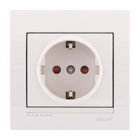 Розетка с защитой от детей белый Deriy Lezard