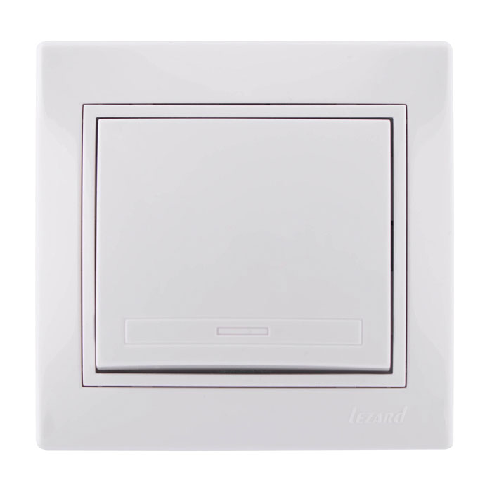 Выключатель белый Mira Lezard