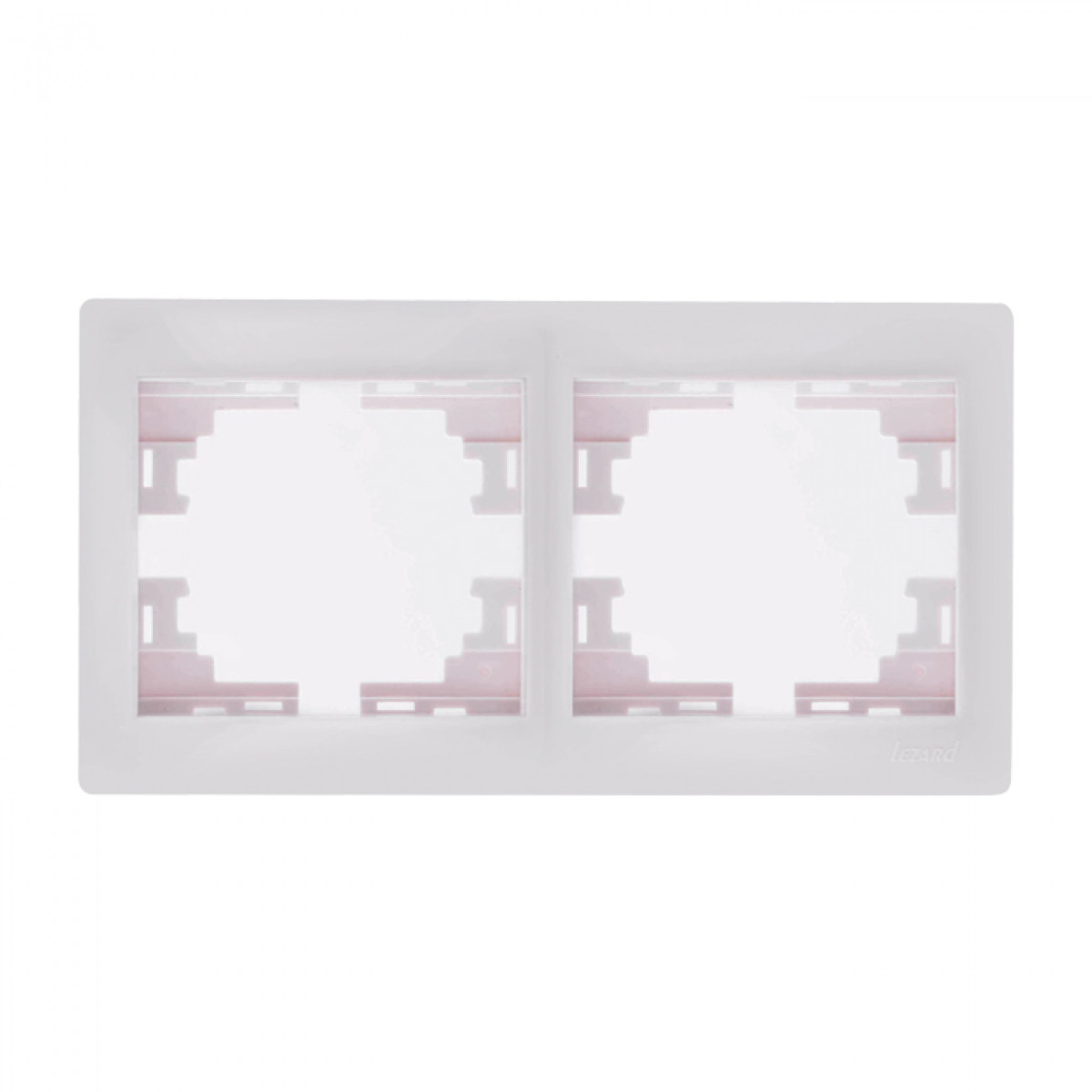 Рамка 2-а горизонтальна б/в білий Mira Lezard