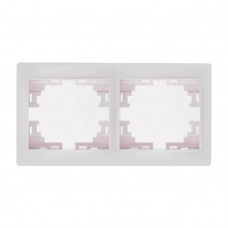 Рамка 2-а горизонтальна б/в білий Mira Lezard