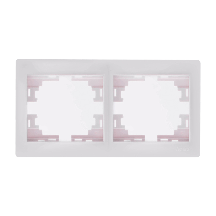 Рамка 2-а горизонтальна б/в білий Mira Lezard