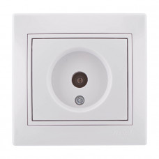 Розетка ТВ оконечная белый Mira Lezard