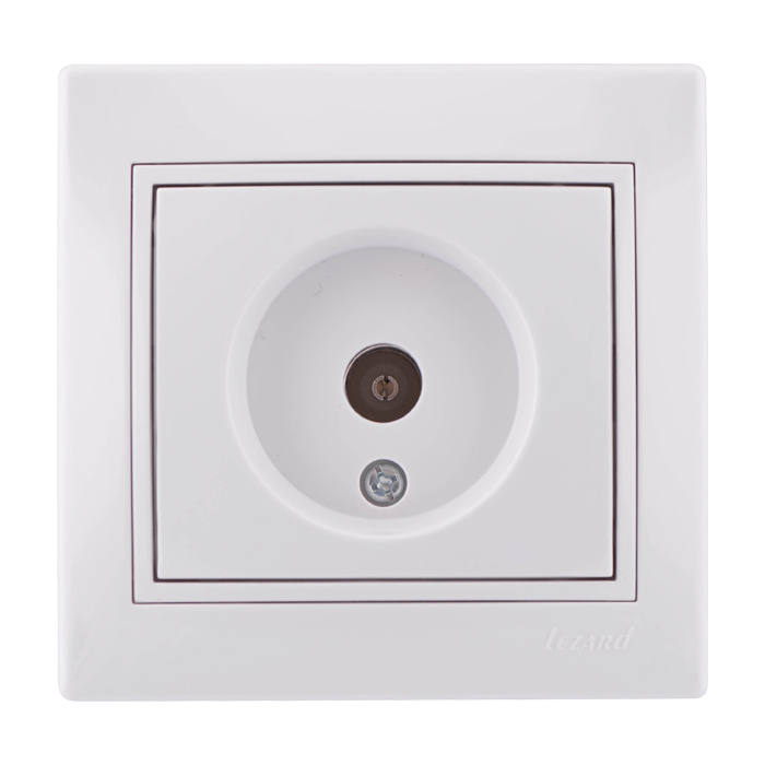 Розетка ТВ оконечная белый Mira Lezard