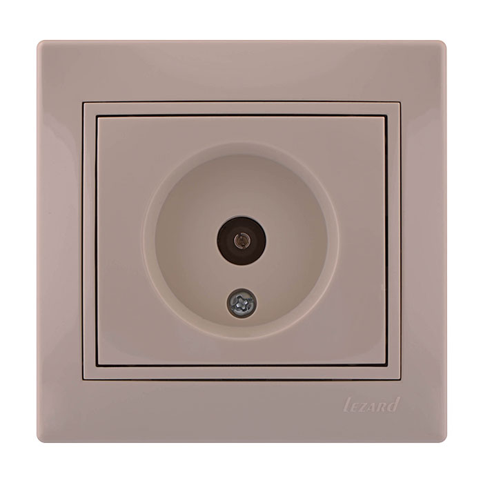 Розетка ТВ оконечная крем Mira Lezard