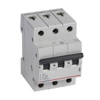 RX³ Автоматичний Вимикач 4,5кА 10А 3п C