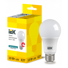 Лампа LED ALFA A60 куля 10Вт 230В 4000К E27 (LLA-A60-10-230-40-E27) ІЕК