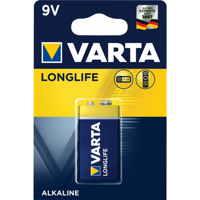 Батарейка VARTA 6LR61 (Крона) LONGLIFE 9V