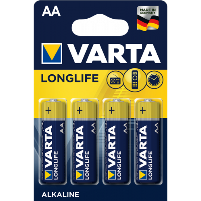 Батарейка VARTA AA LONGLIFE 1,5V (блистер - 4шт)