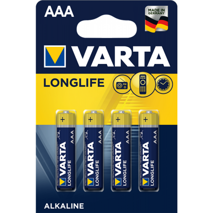Батарейка VARTA AAA LONGLIFE 1,5V (блистер - 4шт)