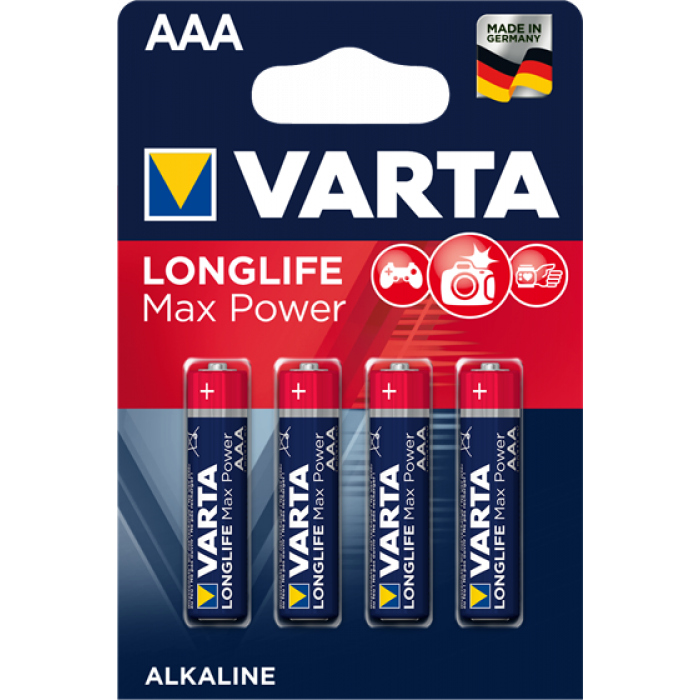 Батарейка VARTA AAA LONGLIFE Max Power 1,5V (блистер - 4шт)