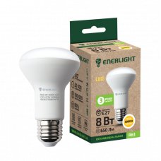 Лампа світлодіодна 8Вт R63 Е27 3000К ENERLIGHT
