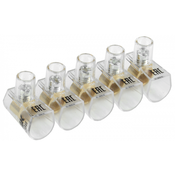 Зажим винтовой  концевой изолированный КЗВИ 10,0мм2 (5x1) IEK