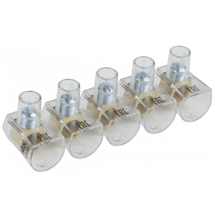 Зажим винтовой  концевой изолированный КЗВИ 16мм2 (5x1) IEK