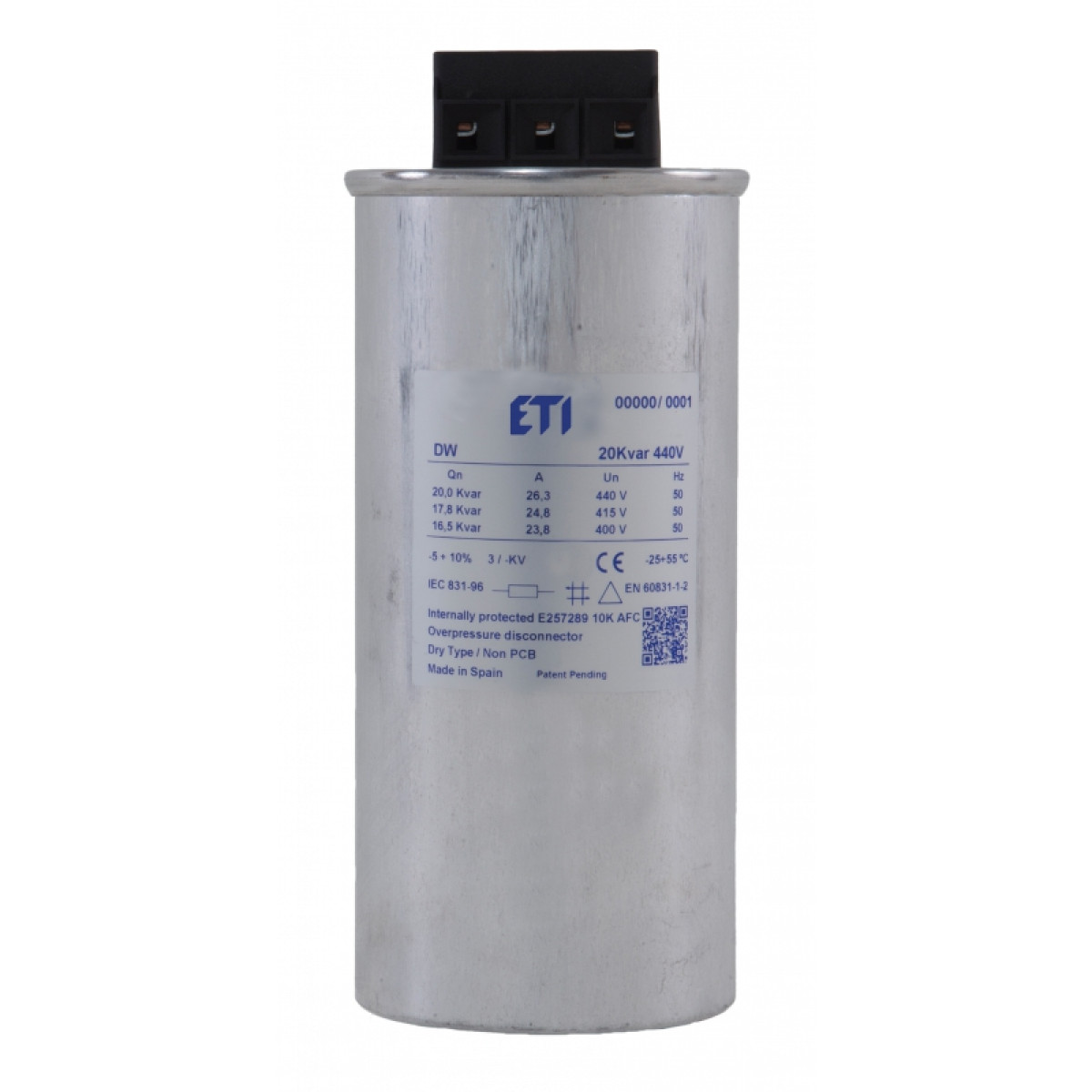 Конденсаторна батарея LPC-DW 400V 7, 5 kVAr ETI (4656850)