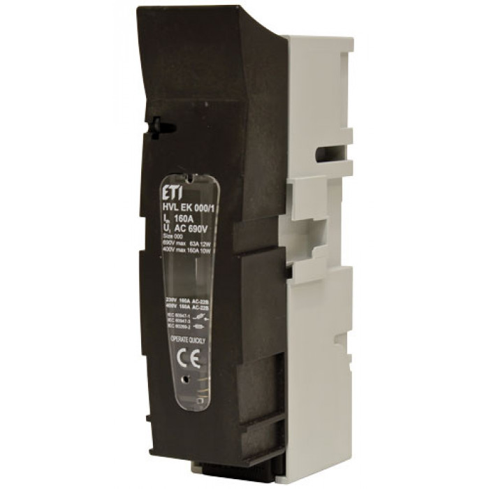 Разъединитель HVL EK 000 1P 100A (Клеммы M8-M8) ETI (1701400)