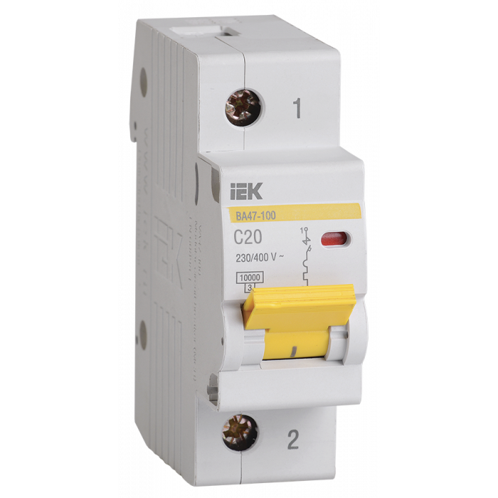 Авт. выкл. ВА47-100 1Р 20А 10кА х-ка C IEK
