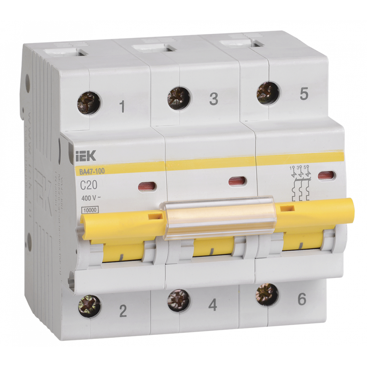 Авт. вимк. ВА47-100 3Р 20А 10кА х-ка З IEK