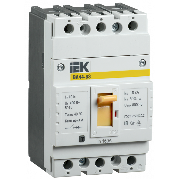 Авт. выкл. ВА44 33 3Р 50А 15кА ИЭК
