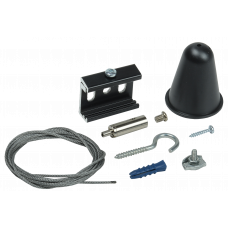 Комплект підвісу для шинопроводу з тросом 1,5м чорний IEK
