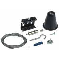 Комплект подвеса для шинопровода с тросом 3м черный IEK