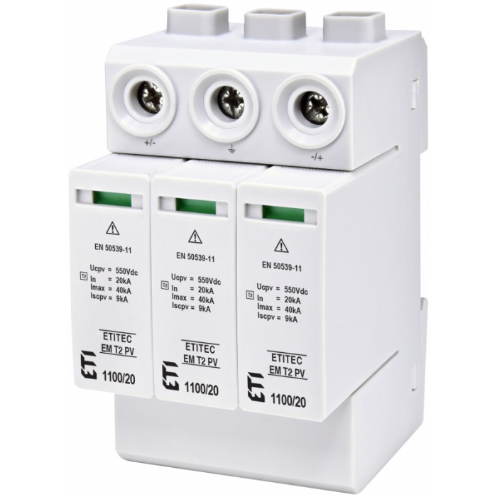 Ограничитель перенапряжения ETITEC EM T2 PV 1100/20 Y (для PV систем) ETI (2440623)