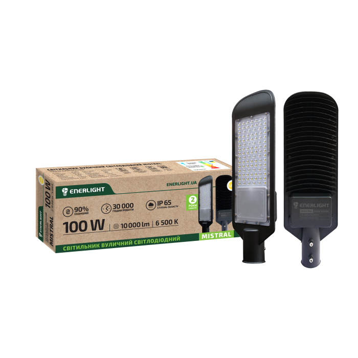 Светильник светодиодный уличный 100Вт 6500К МІSТRАL ENERLIGHT